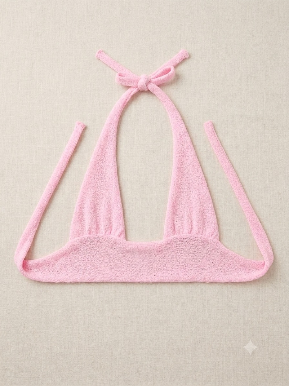 Soft Pink Knit Halter Top